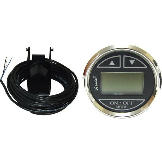 Faria Depth Sounder Gauge in Chesapeake SS Black (Transom Sender)