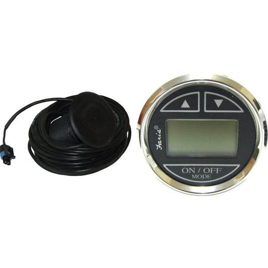 Faria Depth Sounder Gauge in Chesapeake SS Black (Through Hull Sender)