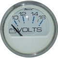 Faria Beede Voltmeter Gauge in Chesapeake SS White Style (12V)