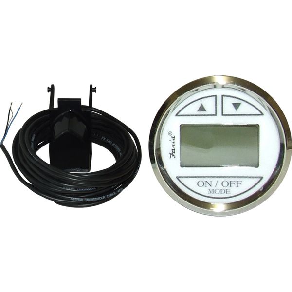 Faria Depth Sounder Gauge in Chesapeake SS White (Transom Sender)