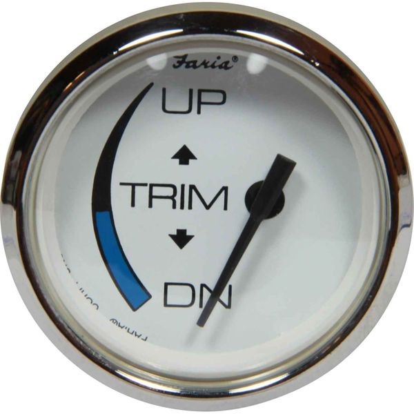 Faria Beede Trim Level Gauge in Chesapeake SS White Style (Type G)