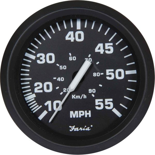 Faria Beede 6 Gauge Set in Euro Black Style (Inboard Motors)