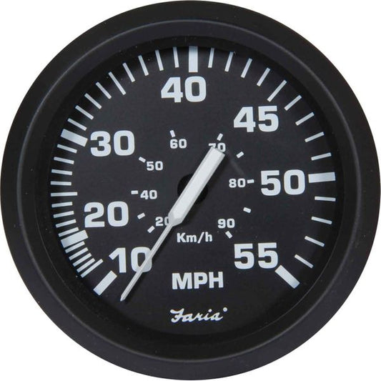 Faria Beede 6 Gauge Set in Euro Black Style (Inboard Motors)