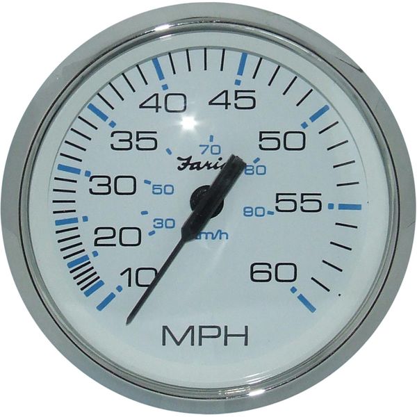 Faria Speedometer in Chesapeake SS White (Mechanical Pitot / 60MPH)