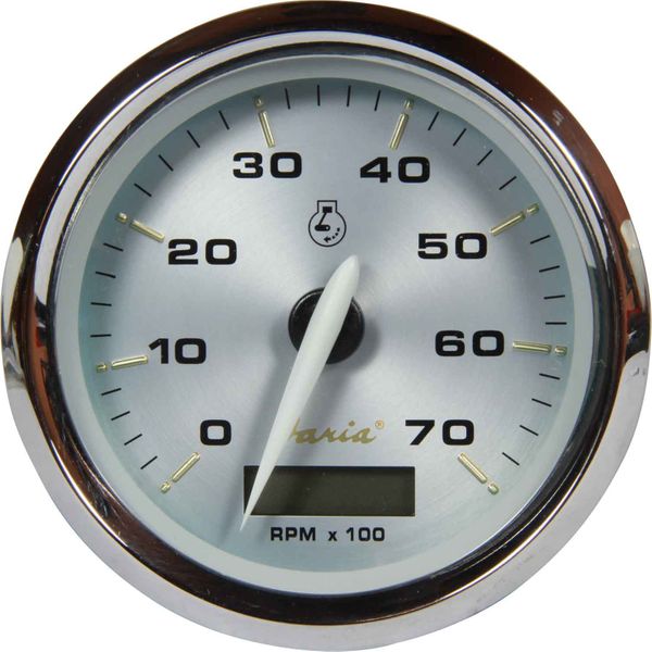 Faria Beede Tacho/Hourmeter in Kronos (7000RPM / Petrol Outboard)