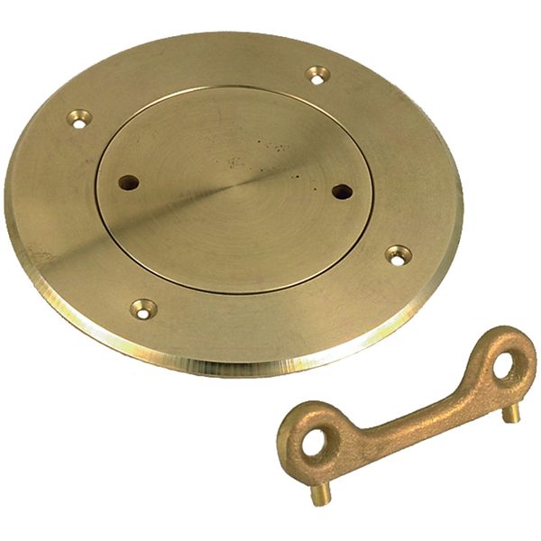 Perko 0526 Chrome Bronze Deck Plate with Key (212mm OD, 127mm Opening)